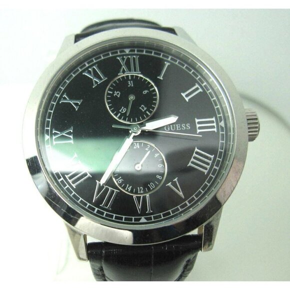 New W/O Tag Guess Stell 50m WR Analog Day/Date 47mm Dial Watch (C759) - Picture 1 of 11